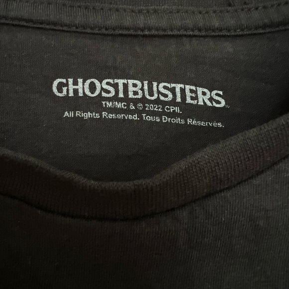 GHOST BUSTERS 2022 “I ain’t afraid of no ghost” Back Red Classic Logo T-shirt - Picture 3 of 5